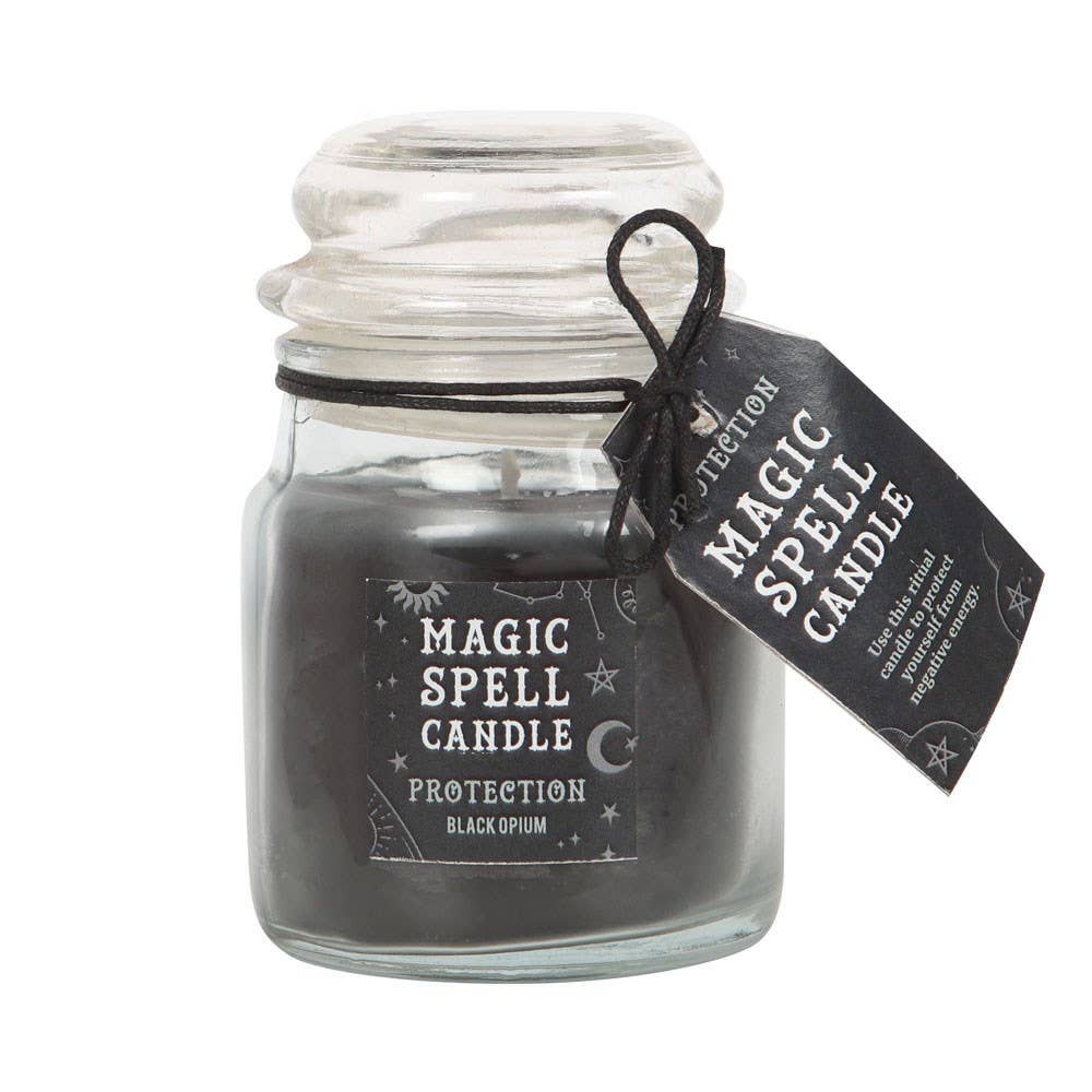 Opium Scented Black Protection Candle