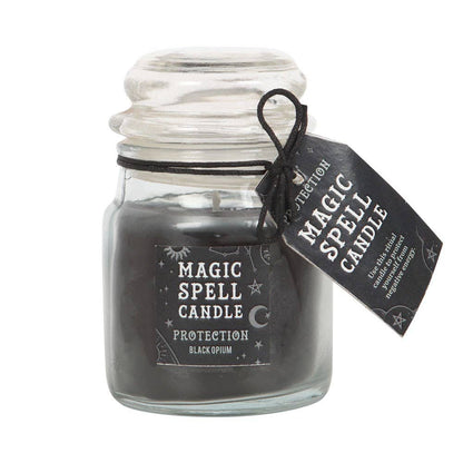 Opium Scented Black Protection Candle