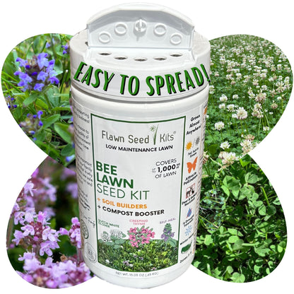 Bee Lawn Seed Kit - Easy Spread Shaker