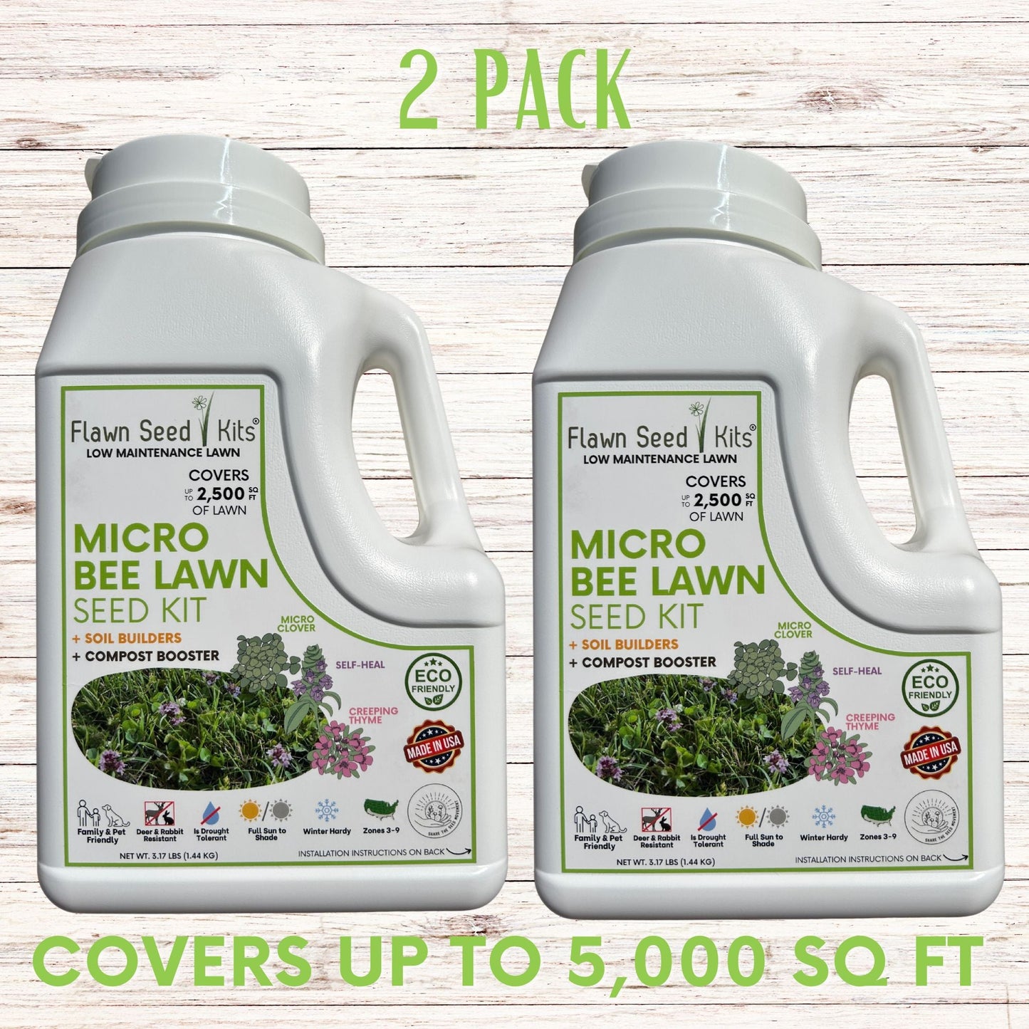 Micro Bee Lawn Seed Mixture - Easy Spread Shaker